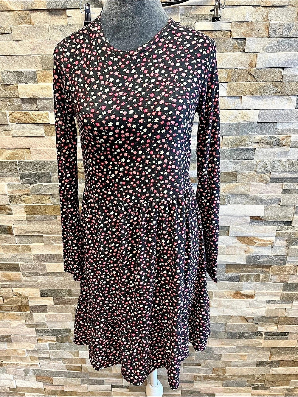 Primark Cares Floral Dress Black Size 13-14 NWT